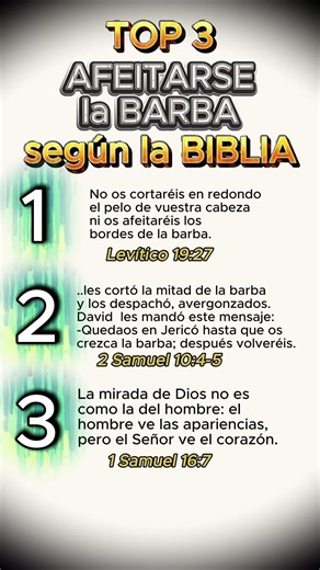 Top 3 claves sobre AFEITARSE LA BARBA según la BIBLIA