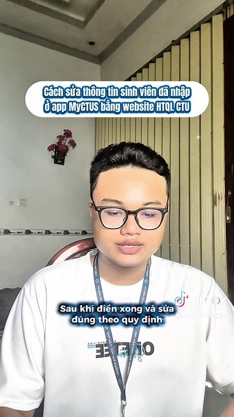 Cách sửa thông tin sinh viên đã nhập ở app MyCTUS qua Hệ thống quản lí ĐHCT (2026)