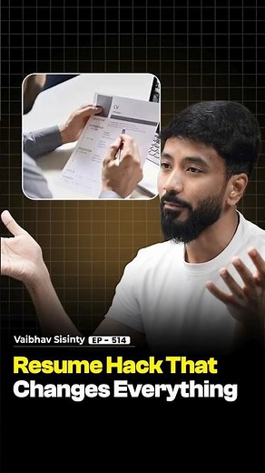 How To Make Your Resume Impossible To Ignore | ‪@vaibhavsisinty‬ - Raj Shamani #shorts