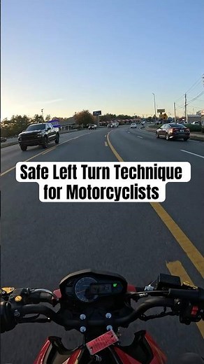 Safe Left Turn Technique for Motorcyclists