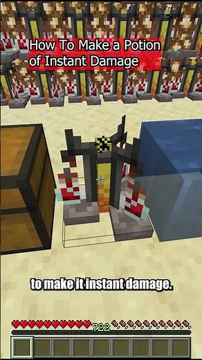 How To Make Potion of Instant Damage #minecraft #shorts