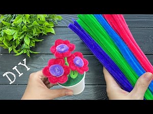 Make Your Own Chenille Flower! Perfect Home Decor Tutorial