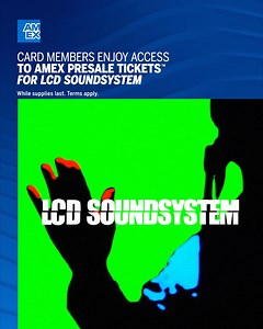 Don’t miss LCD Soundsystem’s 12-show New York Residency at the Knockdown Center. Amex® Card Members have access to purchase tickets starting 9/16 at 10am ET thru 9/18 at 10pm ET, or while supplies last. Terms apply. | LCD Soundsystem