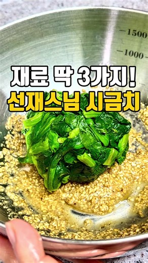 선재스님 시금치무침 레시피 - 간단하고 맛있는 요리