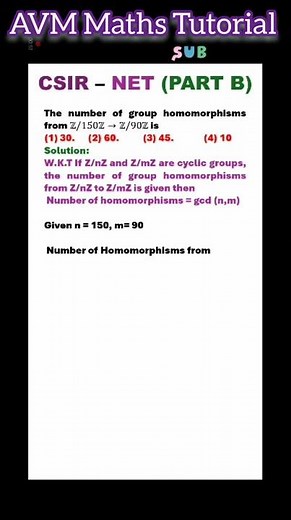 Number of group Homomorphism between cyclic group | #pgtrbmaths | #tnsetmaths | #csirnetmaths