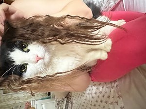 ASMR hair dryer sounds - drying my long wet hair