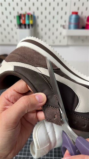 Asmr: Nike sneaker customization compilation 🤎✨ cop or drop? 👀 #nikecortez #customnikes #nikeschuhe