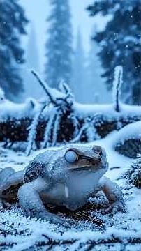The Frog That Freezes and Wakes Up in Spring #wildlife #frog