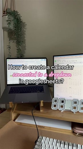 How to create a mini calendar connected to a dropdown? I know some people like this option better than double clicking the header to change the month. ☺️ #googlesheets #googleplanner #googlesheettutorials #googlesheets_excel #creativemindtaskplanner #digitalplanner #taskplanner #googlesheetshack #googlesheetstips #spreadsheets