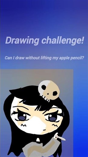 Can I make a drawing without lifting my apple pencil? #art #anime #animeart