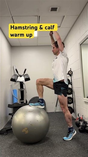 Hamstring & Calf warm up drill with gym ball. #hamstring #warmup #mobility