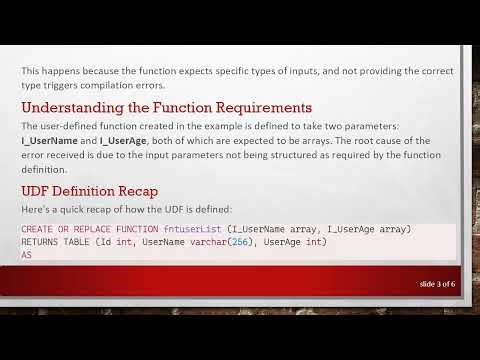 Resolving Snowflake UDF Errors: Handling Array Input Parameters