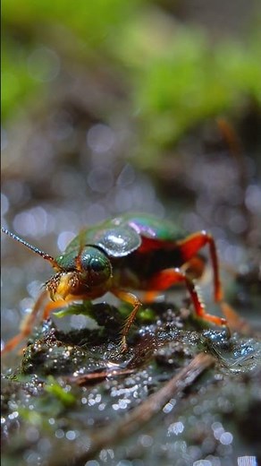 Predator at Dawn: Tiger Beetle vs Nocturnal Cricket | Ultra Real Macro Nature Footage