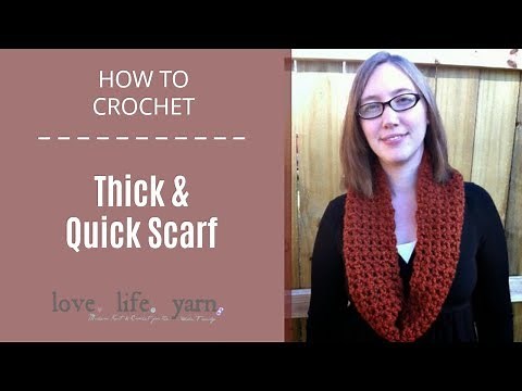 How to Crochet: Thick & Quick Scarf. Great for absolute beginners!