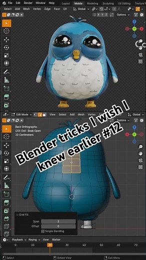 3 Edit Mode Tips in #blender #3d #blenderforbegginer #tutorial
