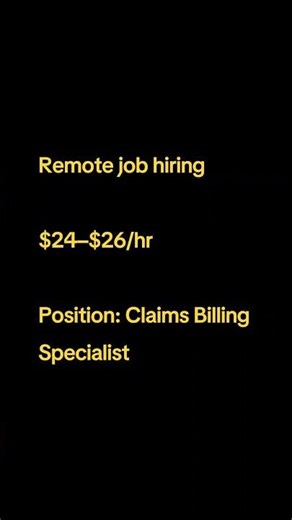 Remote Medical Billing Job | Claims Specialist ($24–$26/hr)