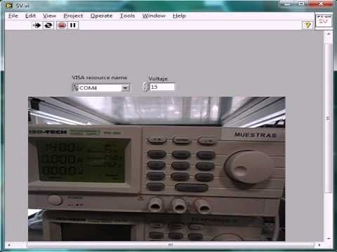 Establishing voltage output in a DC power supply via Labview (RS232)