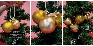 We tried the viral £1 TikTok bauble cluster hack — here's how it went