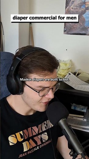 Diaper commercial for men.