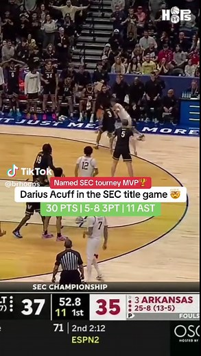 Darius Acuff Leads Arkansas to SEC Tournament Victory