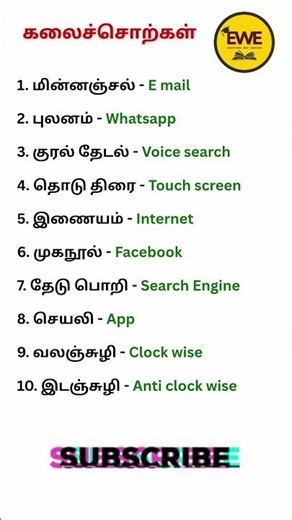 கலைச்சொற்கள் Book Back Tamil 6th | TNPSC 2026 #group4 #tnpsc #shorts EWE