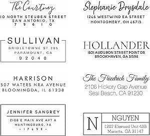 Custom Address Stamp, Custom Return Address Stamp, Choose from The 8 Classic Designs and 15 Ink Color