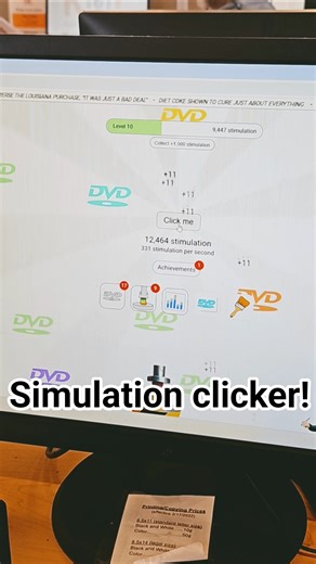 Playing simulation clicker!💻💿➕️ #nealfun #videogames #foryou