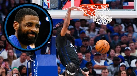 Kyrie Irving reacts to own dunk highlight with satisfaction on Twitch stream