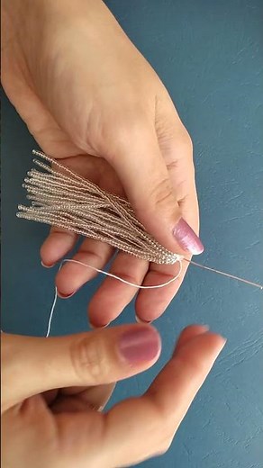 Beaded tassel with seed beads, #shorts