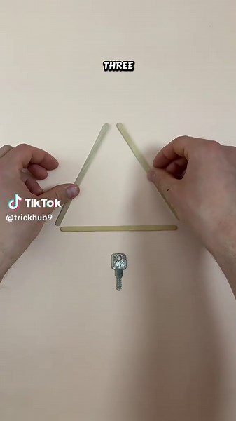 Question and puzzle with 3 sticks and triangle #question #brainteaser #mind #trick #challenge