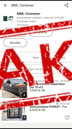 Decker Containerbau GmbH & Co KG on Instagram: "#deckercontainerbau #deckercontainer #betrug #fake"
