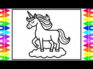 🦄✨ How to Draw a Beautiful Unicorn for Kids 🌈 🎨 Unicorn Drawing Step by Step for Beginners ✍️