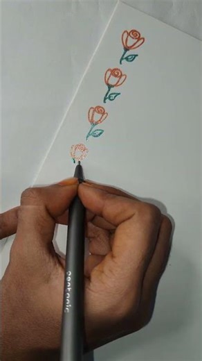 Easy Rose Border Design for Project File 🌹✨ | Bunnyy Artzz 🎨