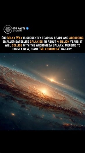 Galaxy collisions are common and are a primary driver of galactic evolution. When the Milky Way and Andromeda meet, the stars within are so far apart that they are unlikely to collide. However, their gravitational interactions will fling stars into new orbits, trigger intense waves of new star formation, and likely push our solar system to the outer edges of the new super-galaxy. It's a violent but beautiful cosmic dance. #galaxycollision #milkyway #andromeda #astronomy #space #cosmology #future