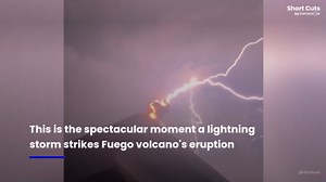 Nature's fury: Breathtaking lightning storm strikes erupting Fuego volcano in Guatemala