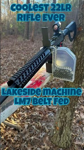 Coolest 22lr You Have Ever Seen...Lakeside LM7 Belt Fed #gun #firearms #shorts #22lr