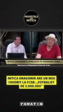 MITICA DRAGOMIR HAS A NEW FAVORITE AT FCSB: "A $5,000,000 PLAYER"