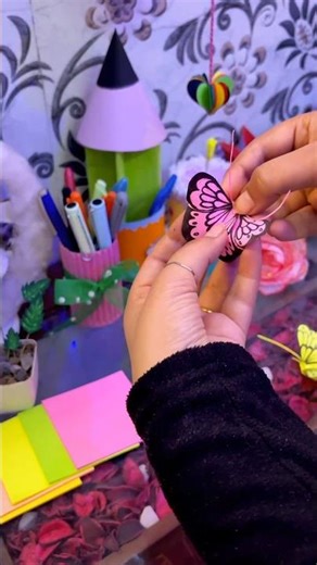 DIY Paper Butterfly🦋| How to make paper butterfly #shorts #diy #butterfly #viral #craft #shortvideo