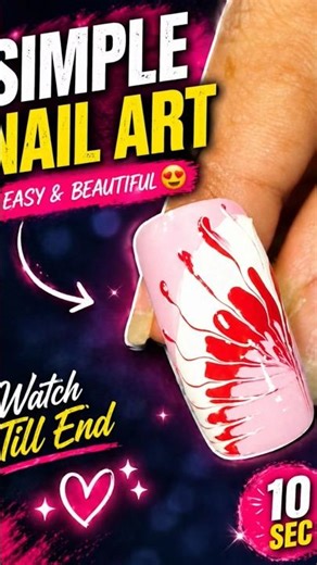 Simple nail art 💅 Easy & beautiful ✨ #nailart #simplenails #nailideas #naildesign #nails