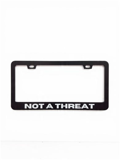 Not a Threat Funny License Plate Frame for Cars and Trucks - Etsy