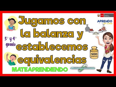Jugamos con la balanza y establecemos equivalencias