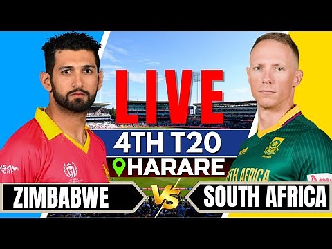 🔴Live: South Africa vs Zimbabwe | 4th T20 | ZIM Tri Series 2025 | Live Score & Commentary