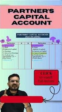 PARTNERS CAPITAL ACCOUNT COMPLETE I 12 ACCOUNTS CH: 1 FUNDAMENTALS I #12thcommerce #accountancy