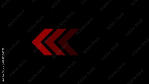 left-directional arrow loop animation. Animated arrows for the overlay video layer. arrow icon concept animation.