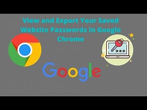 How to find your website saved passwords.