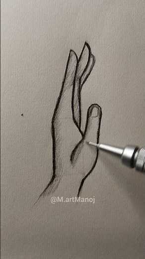 How to Draw Hands Using Simple Shapes‪@M.artManoj‬ #howtodraw #handdrawing #shorts