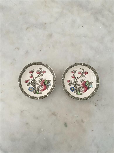 Johnson Brothers Indian Tree Butter Pats Pair | Vintage English Ironstone | Cottagecore Tableware - Etsy Australia
