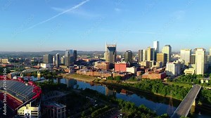 Nashville Tennessee Drone Aerial Skyline