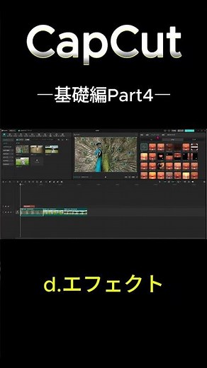 【完全ガイド】CapCut 基礎編Part4-d.エフェクト- #音声ai #解説動画