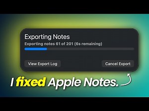 How to Export All Apple Notes to PDF & Obsidian/MD (2025)